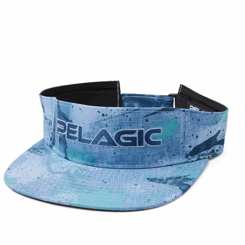 Pelagic Gyotaku Performance Blue Seas Visor