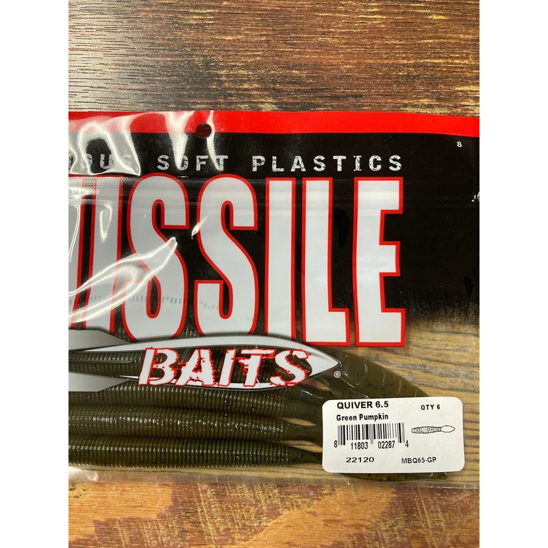 Missile Baits Quiver 6.5 Green Pumpkin