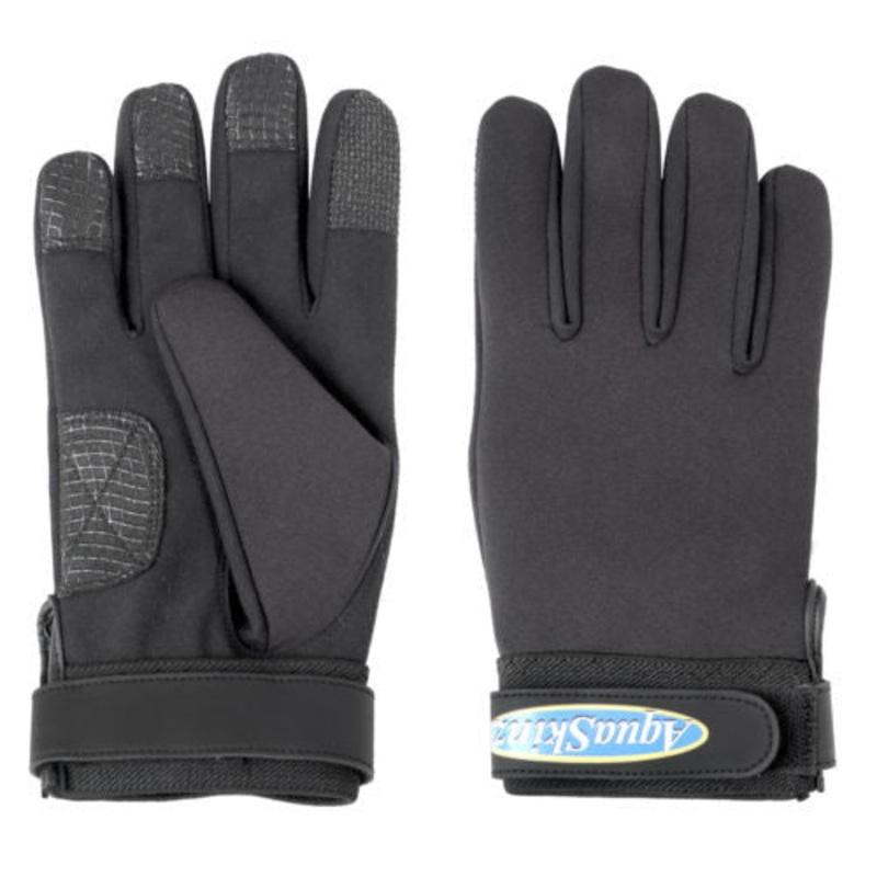 Aquaskinz Black Thunder Fishing Gloves Size XLarge