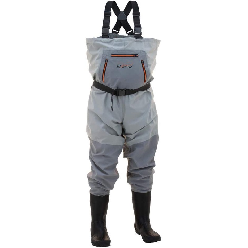 Frogg Toggs Men's Hellbender Bootfoot Cleated Chest Wader, Slate/Gray