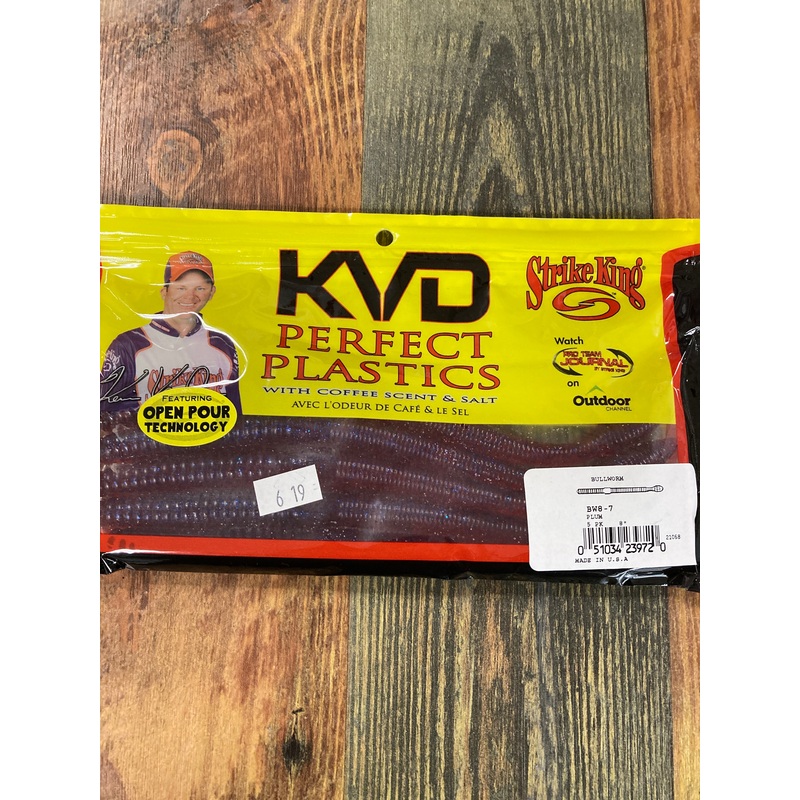 Strike King KVD Bull Worm 8 Plum