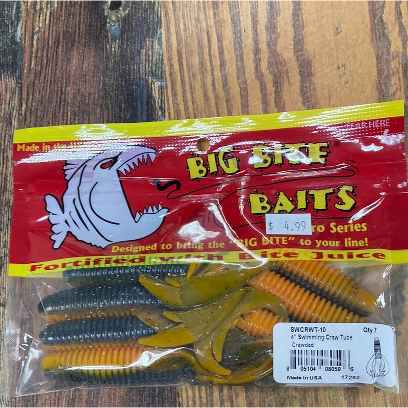 Big Bite Baits 4 Swimming Craw Tube Tilapia