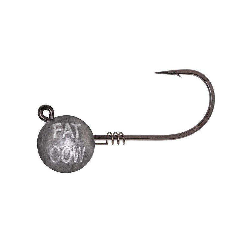 Fat Cow Screw Ball Jig Heads 7/0 Hook 2pk