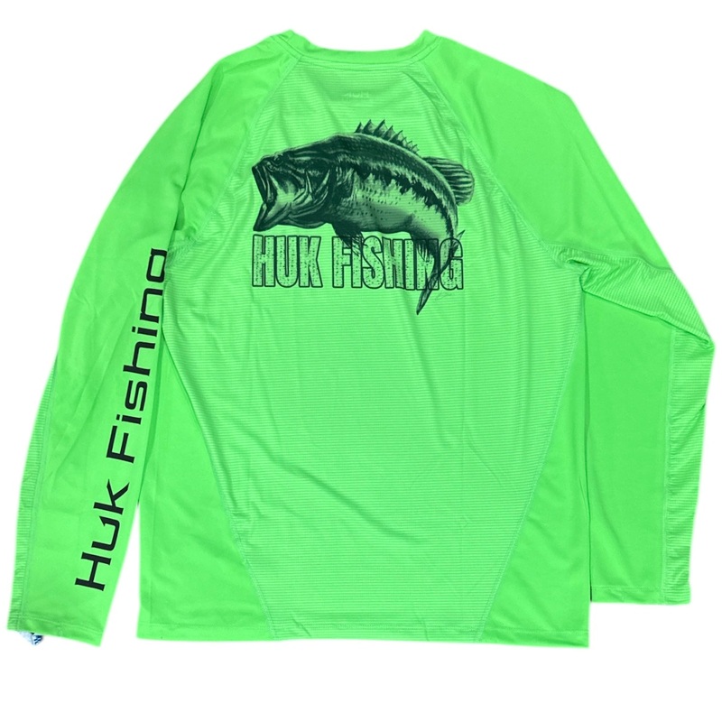 HUK Icon KC Graphic LS Crew XXL green