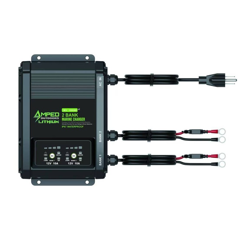 Amped Outdoors 2 Bank 12V On-Board Battery Charger