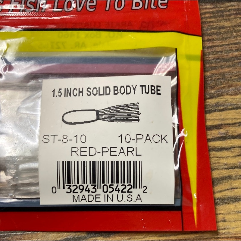 Arkie 1.5 Crappie Tube Red-Pearl