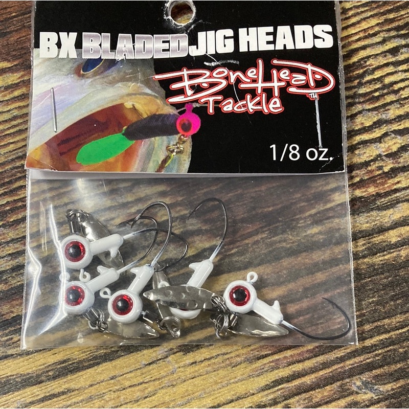 Bone Head BX Bladed Jig Heads 1/8 oz. White