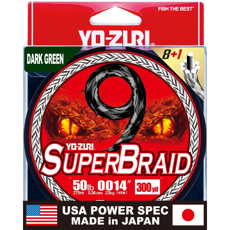 Yo-Zuri Superbraid 9 Braided Line Dark Green