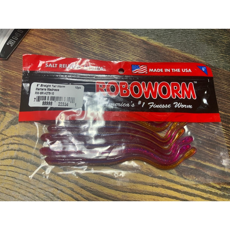 Roboworm Straight Tail 6" Martens Madness