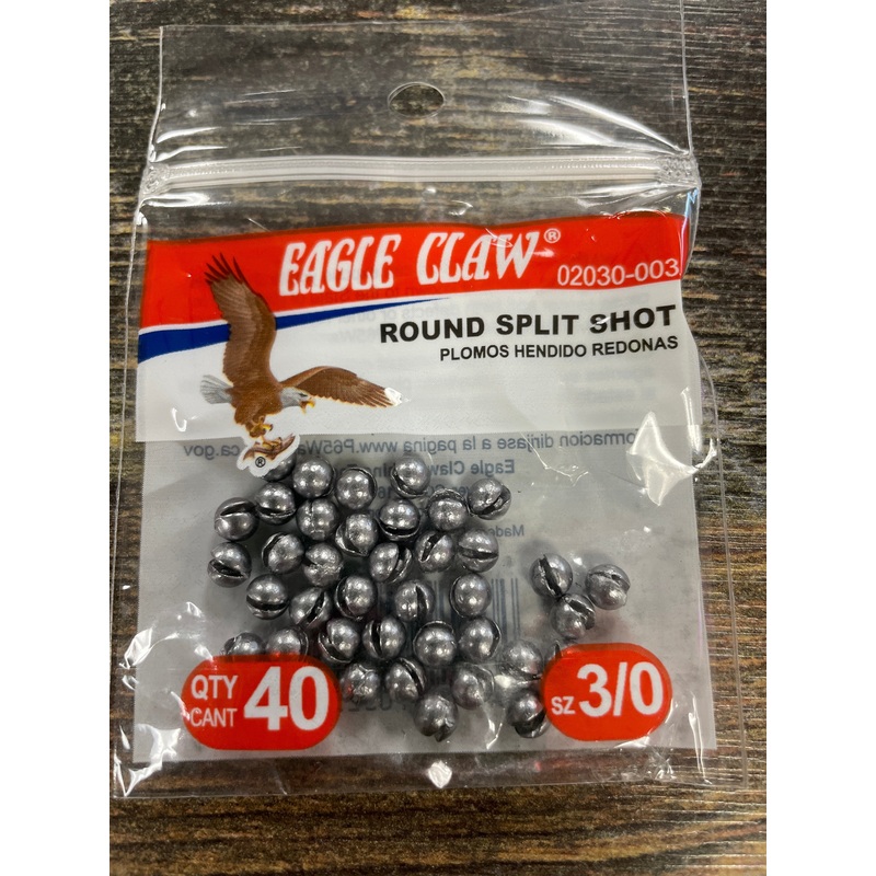 Eagle Claw Round Split Shot - 3/0