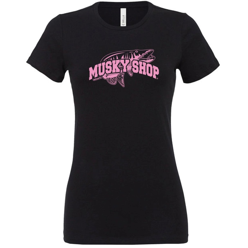 Musky Shop Bella Ladies T-Shirt Black-Pink Relaxed