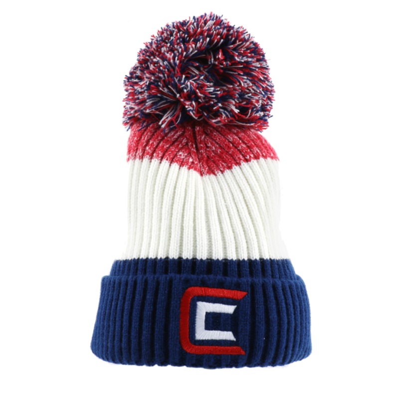 Clam Pom Hat Red/White/Blue
