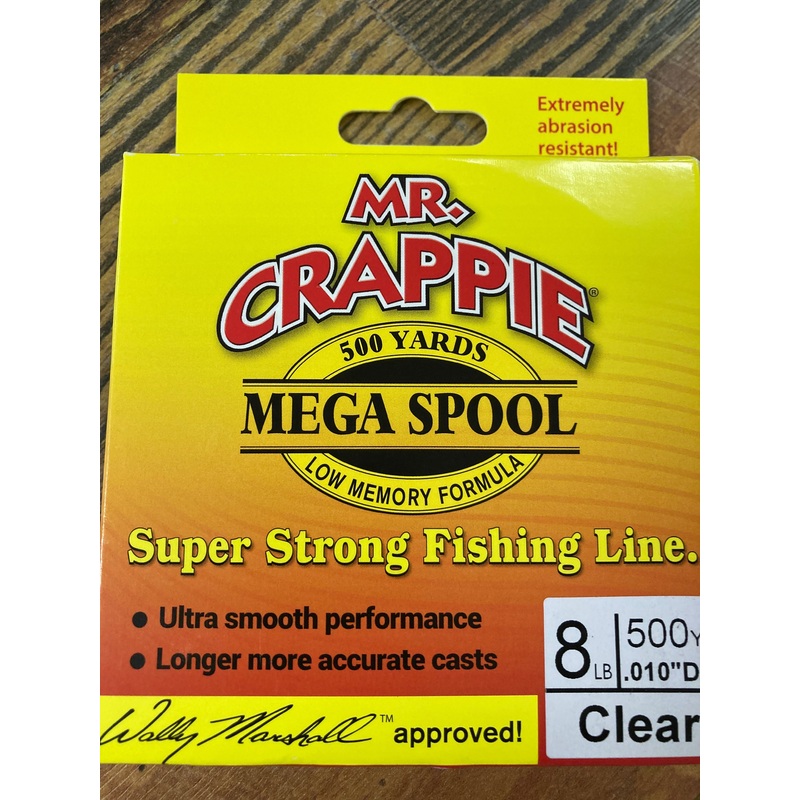 Mr Crappie Mono 8 lb. 500 yd Clear