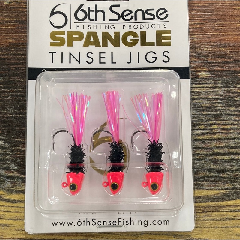 6th Sense Spangle Tinsel Jigs 1/8 oz. Black Rose