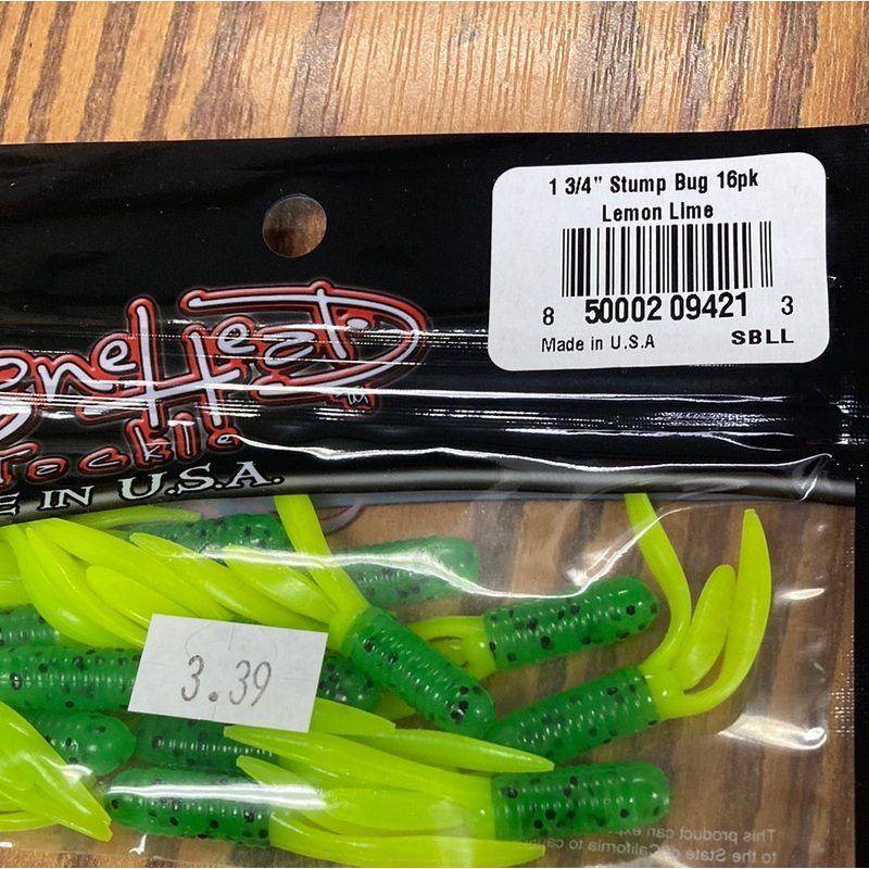 Bone Head Stump Bug 1-3/4" Lemon Lime