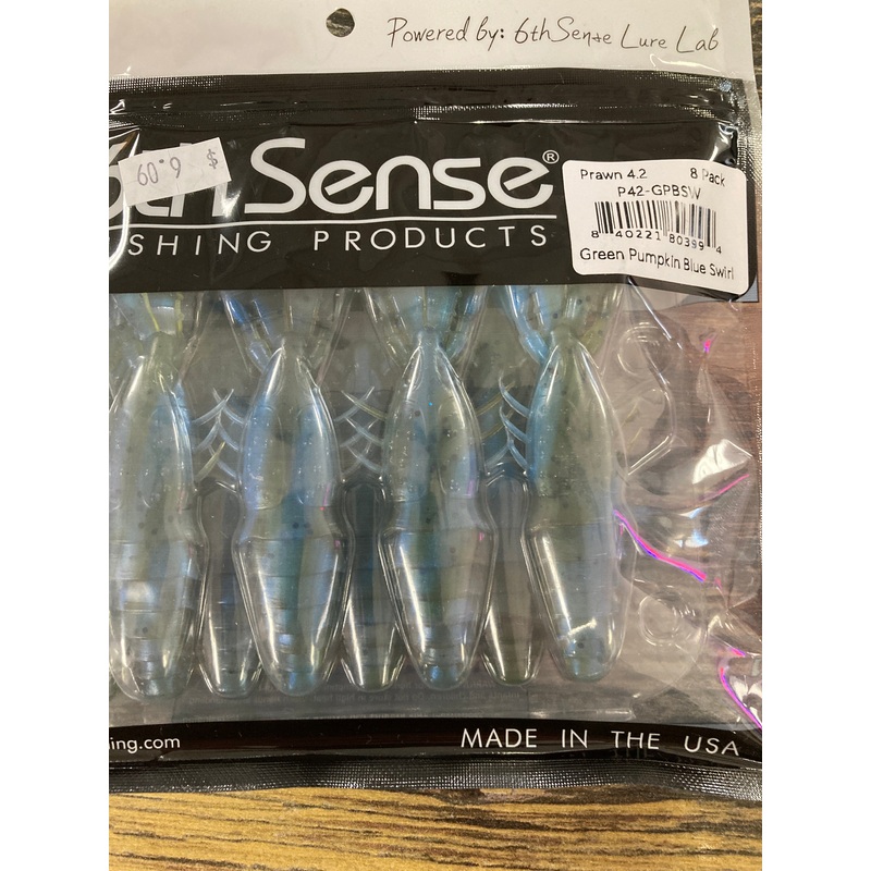 6th Sense Prawn 4.2 Green Pumpkin Blue Swirl