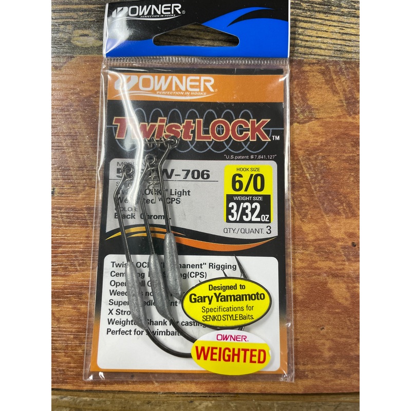 OWNER Twistlock Weighted Light - 3/32 oz. 6/0