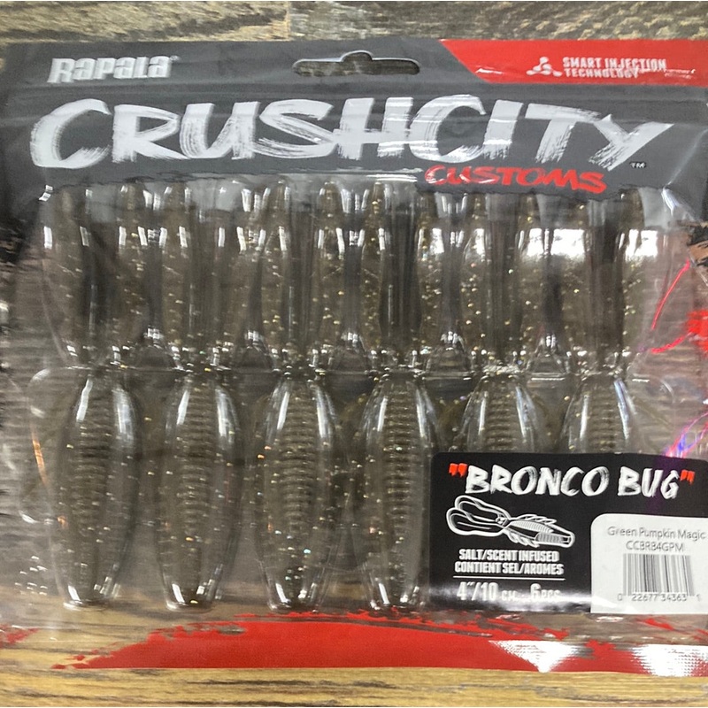 Rapala Crush City Bonco 4' Green Pumpkin Magic