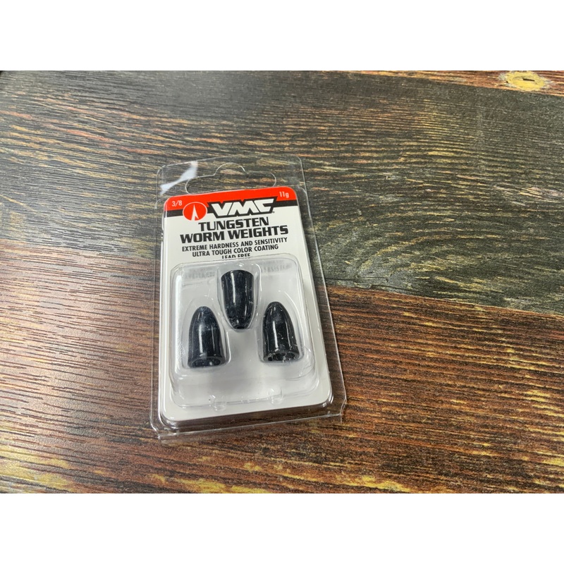 VMC Tungsten Worm Weight 3/8 oz. Black