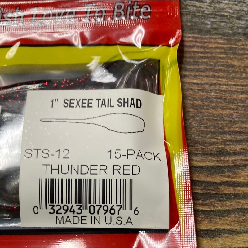 Arkie 1 Sexee Tail Shad Thunder Red