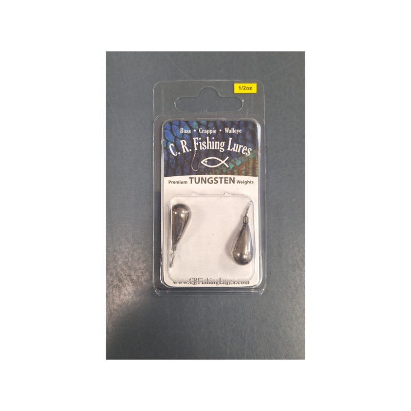 C.R. FISHING TUNGSTEN TEAR DROP DROP SHOT WEIGHTS