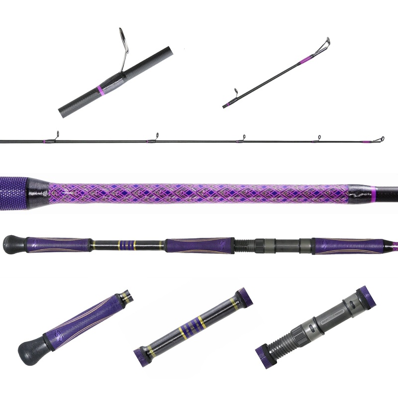 Jigging World MK2 7'6" Custom Spinning Rod - Purple