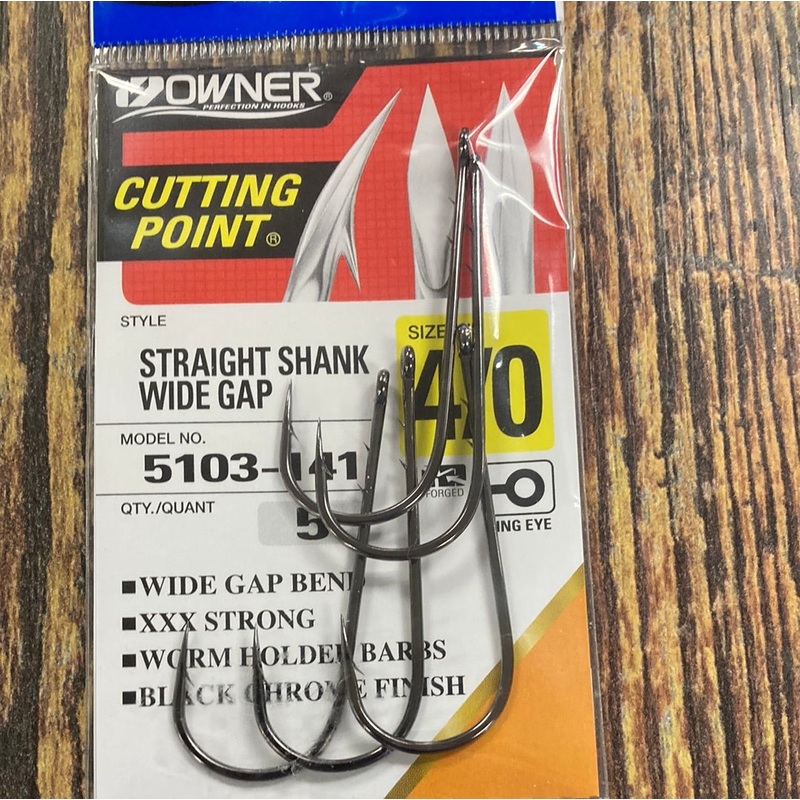 Owner Straight Shank Wide Gap 4/0