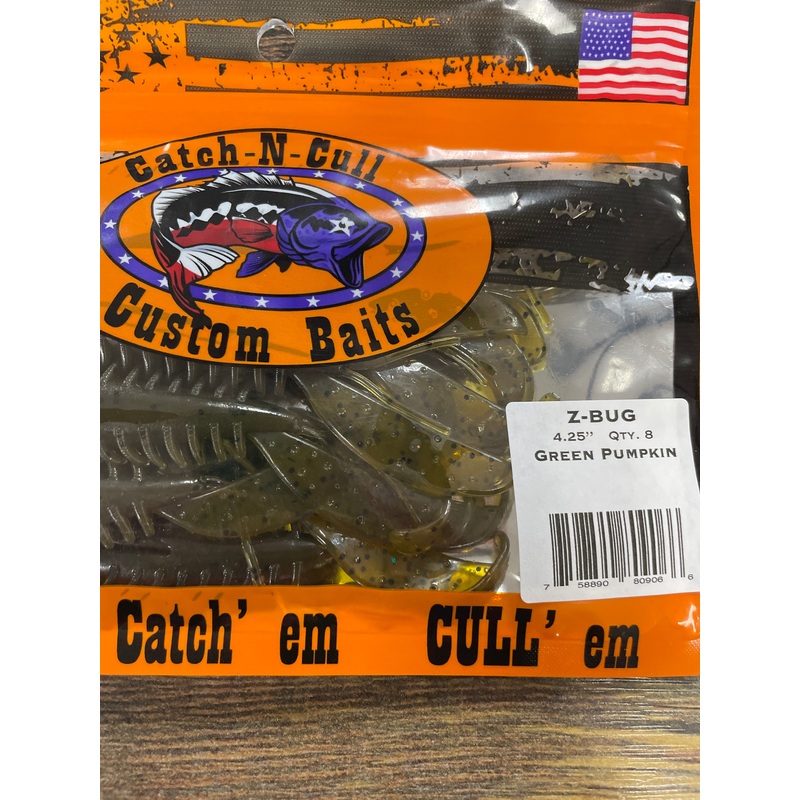 Catch-N-Cull Z-Bug Green Pumpkin 4.25
