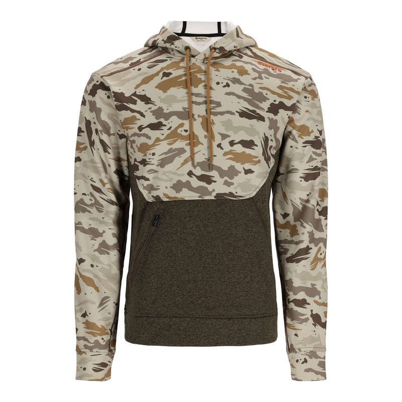 Simms Ms CX Hoody-Ghost Camo Stone/dk Stone