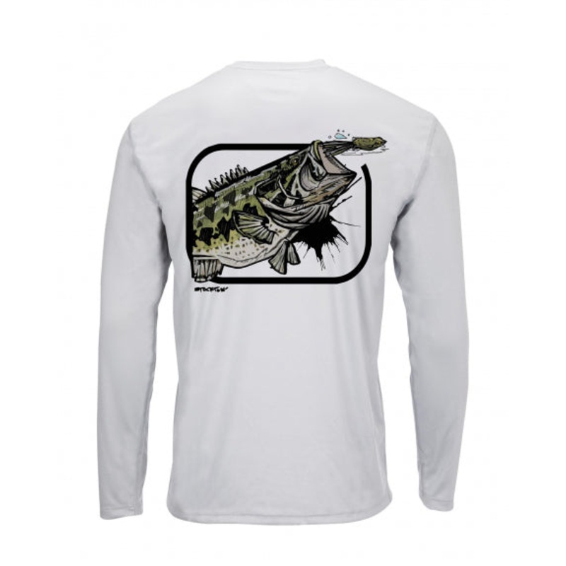 Simms Ms Solar Tech Tee LS Largemouth-Sterling