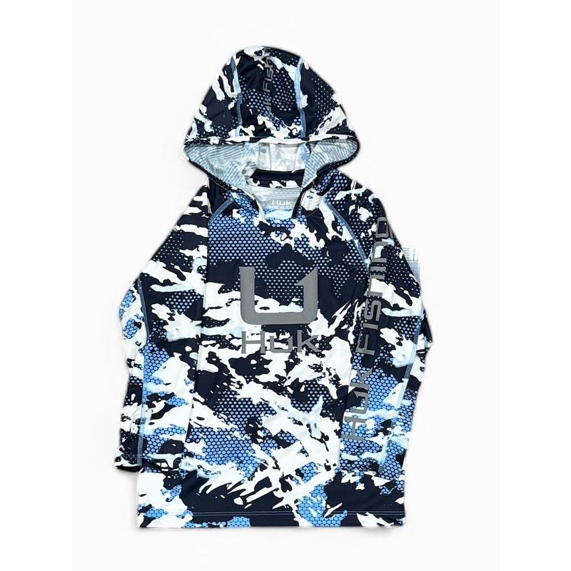 HUK KC Printed Hoodie YM Blues