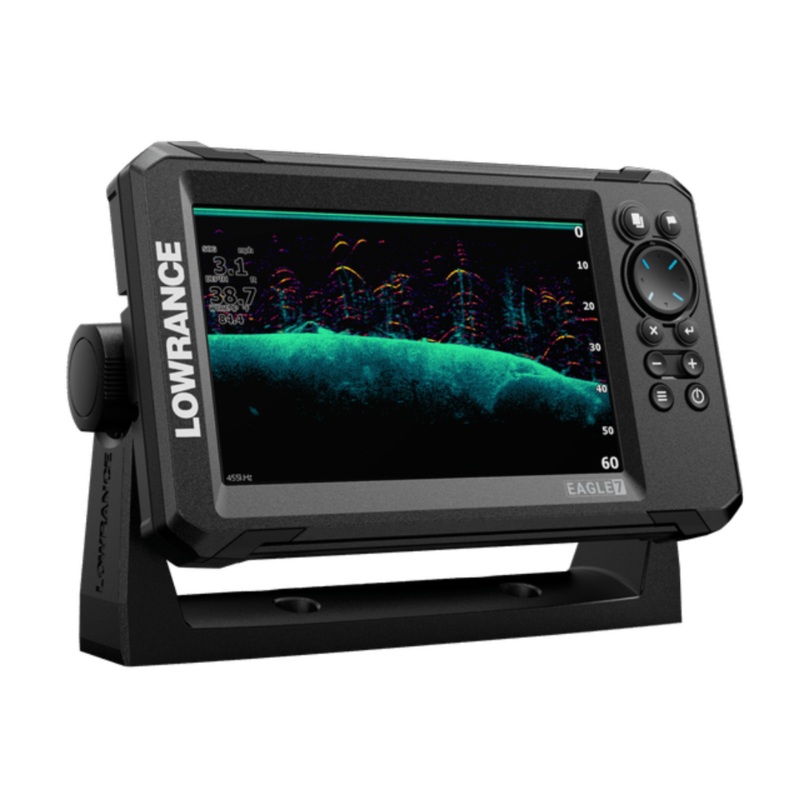 Lowrance Eagle-7 83/200 ROW: 7" IPS screen, 83/200 kHz HDI transducer, Worldwide base map chart