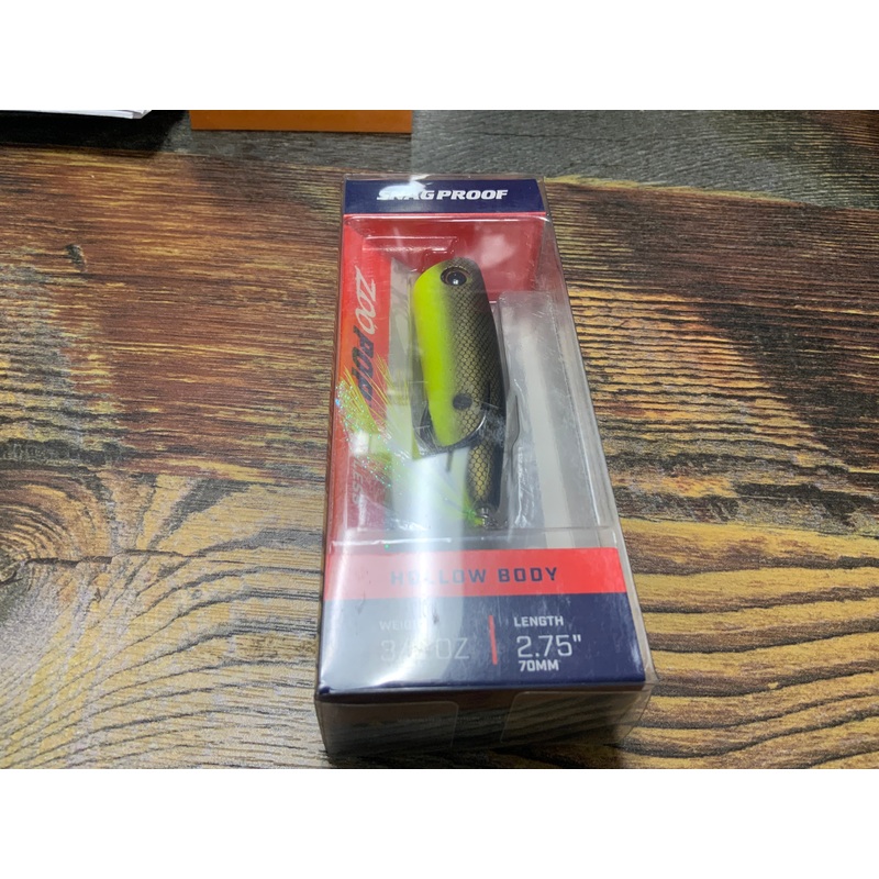Znag Proof Zoo Pop 3/8 oz. Chartreuse Shad