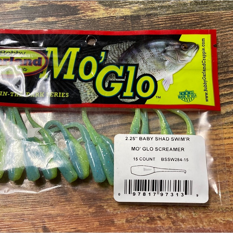 Bobby Garland 2.25 Baby Shad Swimr Mo Glo Screamer