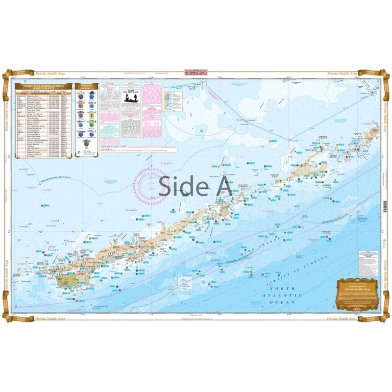 Waterproof Charts 34F Florida Middle Keys Fishing Inshore