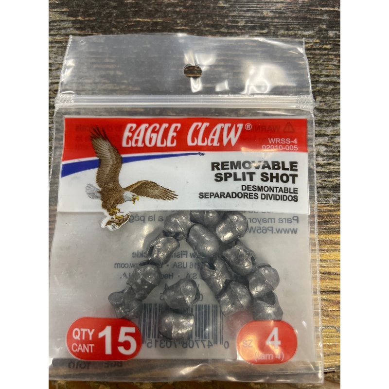Eagle Claw Remove Split Shot #4 Lead