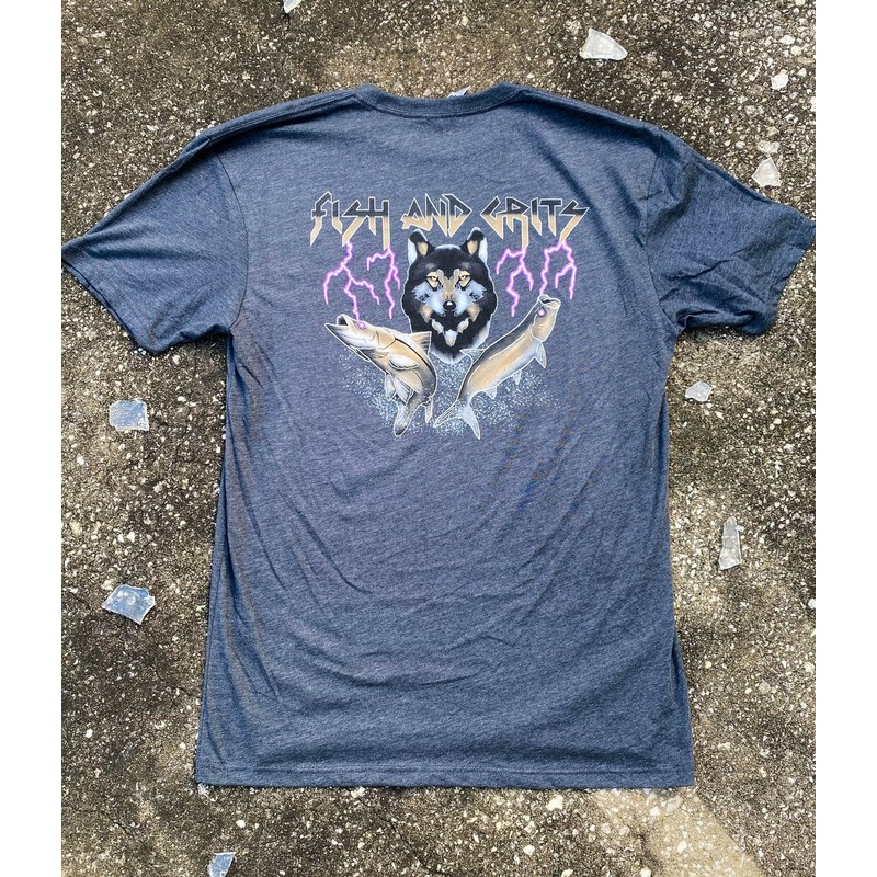 Fish and Grits Metal grits Tee