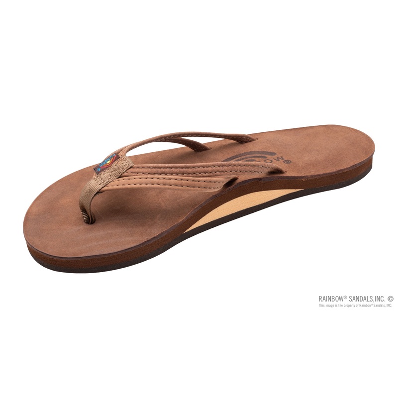 Rainbow  Sandals The Sandpiper Women's Luxury Leather Single Layer Arch Support with 1/3" Double Narrow Strap