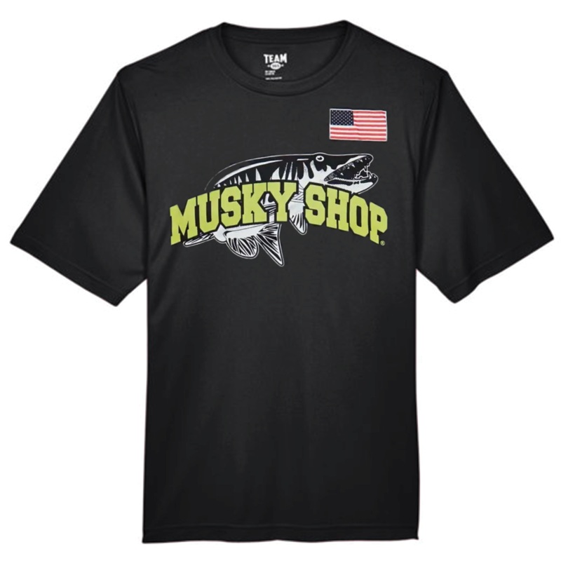 Musky Shop Team 365 Performance T-Shirt Black-Chart