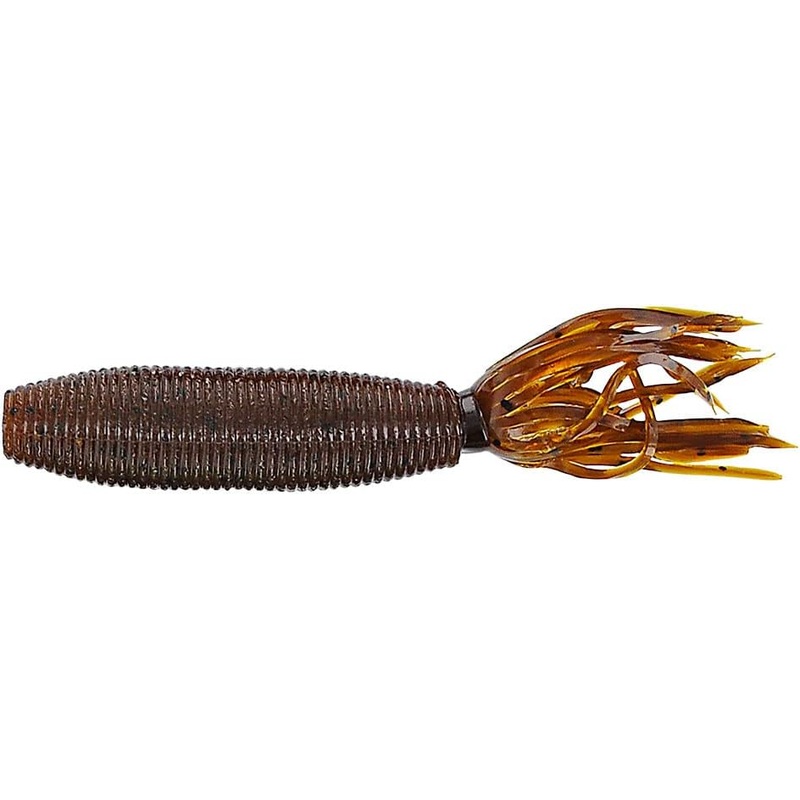 Yamamoto Fat Ika, 4" 10pk, Dark Pumpkin with Large Black