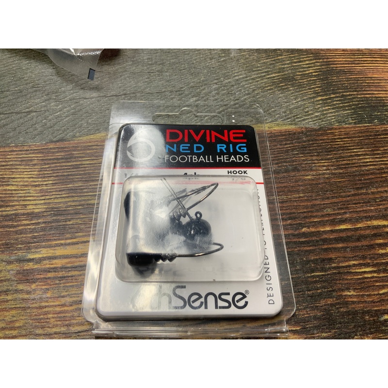 6th Sense Divine Ned Rig Football Heads 1/4 oz. 1/0 Black