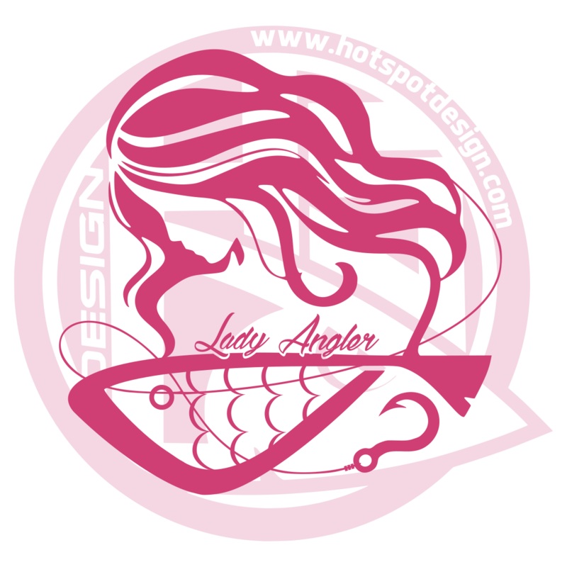 Hotspot Design - Sticker Lady Angler cm 10x10