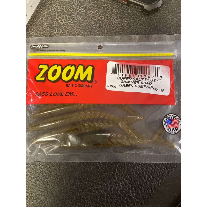 Zoom Shinner Shad - Green Pumpkin