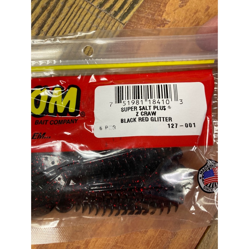 Zoom Z Craw - Black Red Glitter