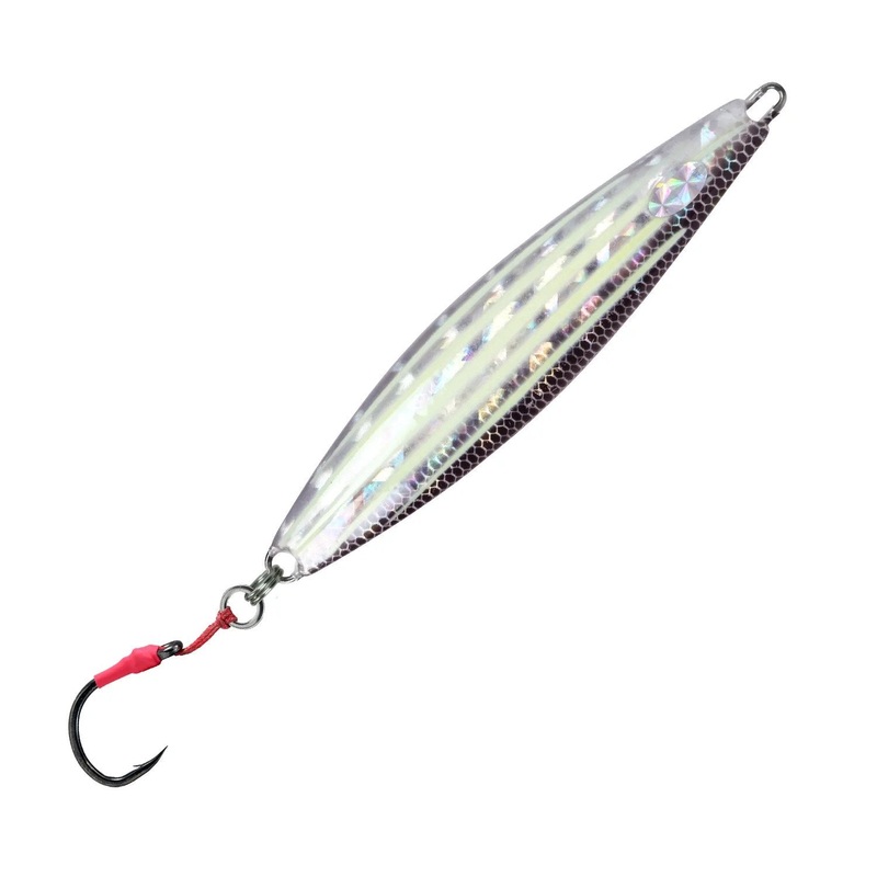 FishLab 100 Gram Carnada Leaf Slow Pitch Jig, 4 1/4" Gulf Stream