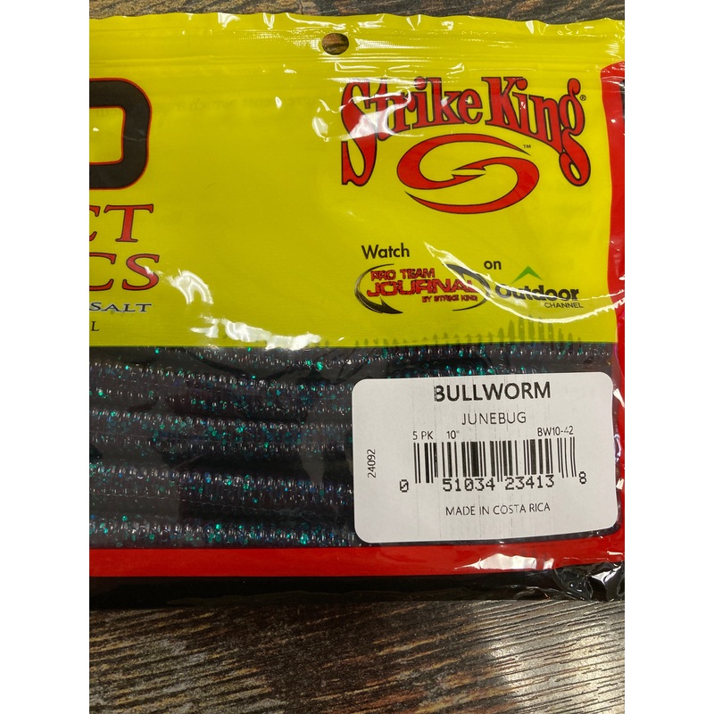 Strike King Bullworm 10 Junebug