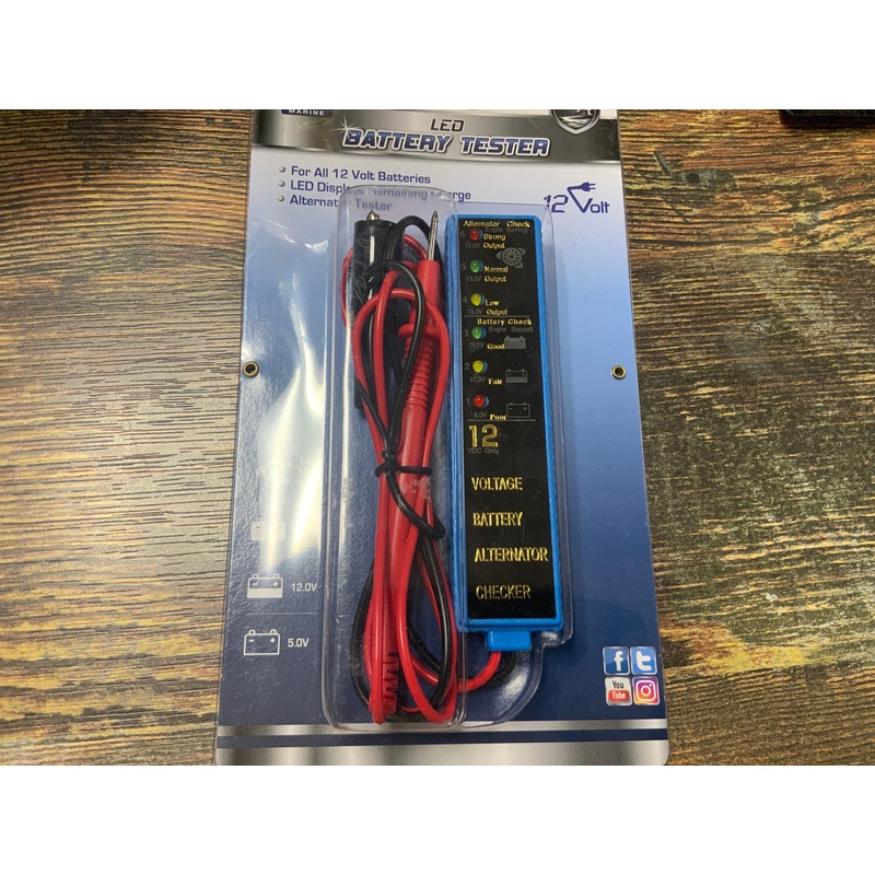 TH Marine LED 12V Battery Tester