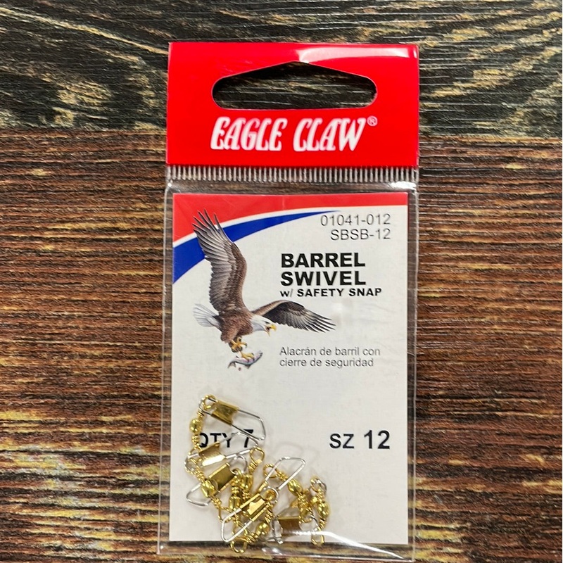 Eagle Claw Barrel Swivel Sz 12 - Brass