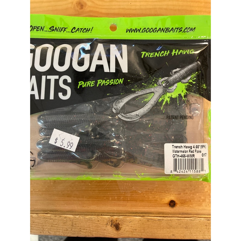 Googan Trench Hawg 4.65 Watermelon Red Flake