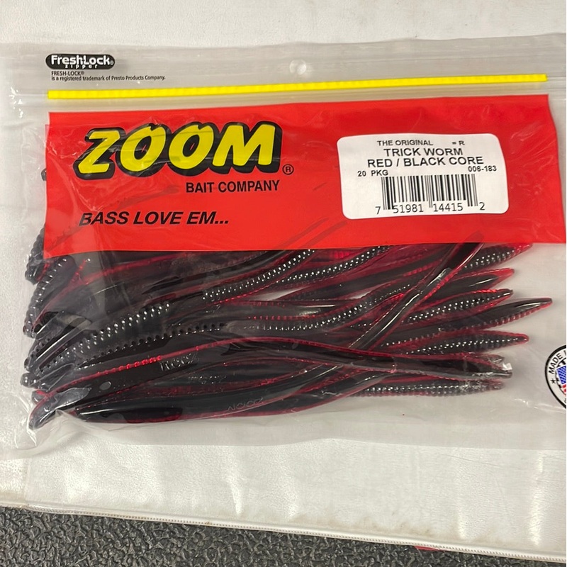 Zoom Trick Worm - Red /Black Core